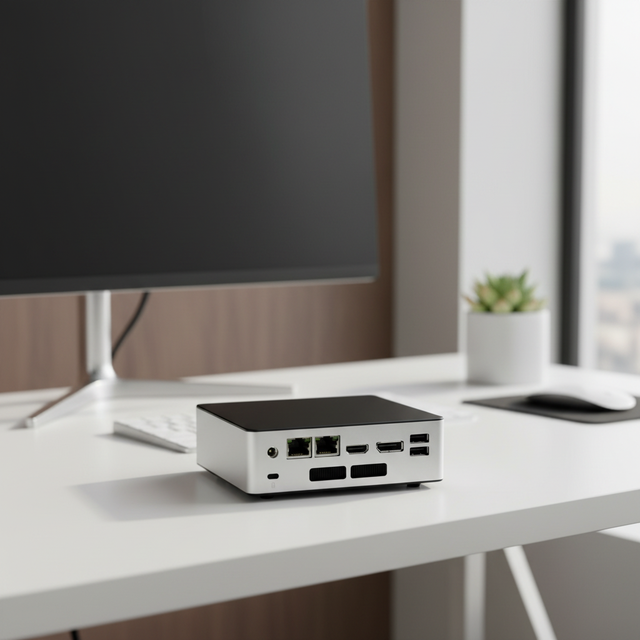 EGLOBAL Quad Core Mini Portable PC N150 DDR5 NVME SSD NUC Mini Computer PC with Type-C  Port Dual 2.5G Ethernet Windows Mini PC