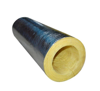 Isolation de tuyauterie en laine de verre avec revêtement en feuille, type coque, laine de verre jaune, isolation de pipeline en laine de verre, laine de verre à bas prix
