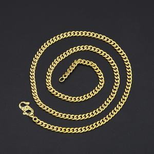 JXX Venta al por Mayor de Cadenas Cubanas Chapadas en Oro para Mujeres y Hombres, Estilo Clásico, Material Principal Latón - Product Image 3