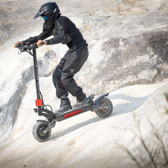 Electric Raptor Off-Road Dual Motor Scooter 11 Inch Big Wheel Foldable Kick Lithium Two-Wheel Vehicle Full Suspension Hydraulic