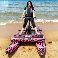 Bateau ponton plat monoplace avec cadre en aluminium et coussin d'air avant, performance optimale pour la plage, rangement facile, de Chine Lumark