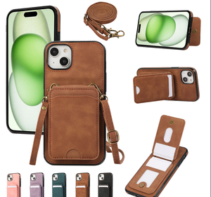 Étui portefeuille à rabat pour iPhone 14/15/16/17 Pro avec cordon, vente en gros d'usine - Product Image 6