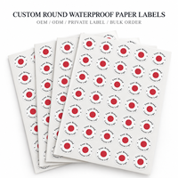 Étiquettes adhésives personnalisées pour articles de première nécessité, impression couleur, découpe, imperméables, rondes, en feuille