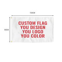 Großhandel Werbeflagge Digitaler Sublimationsdruck Polyester Bedruckte Flagge in Kundenspezifischer Größe Kurdistan