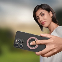 Accessoires pour téléphone, support de téléphone avec anneau, poignée en métal scintillante, compatible avec les téléphones magnétiques iPhone 16/15/14/13/12/11 Pro Max