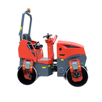 Nouvelle rouleuse vibrante à double tambour de 1 tonne, 3 tonnes, 8 tonnes avec moteur Kubota de 10 kW pour la construction