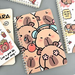 Venta al por mayor lindo Kawaii Capybara escuela espiral A5 cuaderno niños lindo cuaderno de dibujos animados para estudiantes - Product Image 2