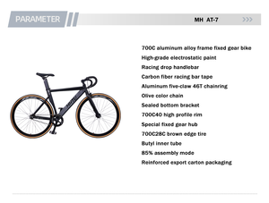 <span class=keywords><strong>Bicicleta</strong></span> de carretera Fixie de doble freno, cuadro de aleación de aluminio de <span class=keywords><strong>26</strong></span> pulgadas, <span class=keywords><strong>bicicleta</strong></span> urbana de carreras, <span class=keywords><strong>bicicleta</strong></span> de pista con manillar curvo, de una sola velocidad. - Product Image 4