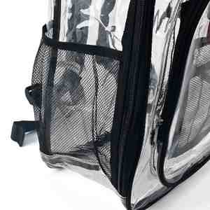 Heavy Duty Large Transparent Pvc <b>Waterproof</b> Double-Layer Work Travel Bag <b>School</b> <b>Backpack</b> With Zipper and Mesh Divider - Product Image 2
