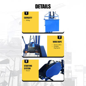 GMI Alto rendimiento 200KG Grúa de elevación portátil 25M Diseño compacto Elevador de construcción Nueva condición Núcleo de motor importado - Product Image 3