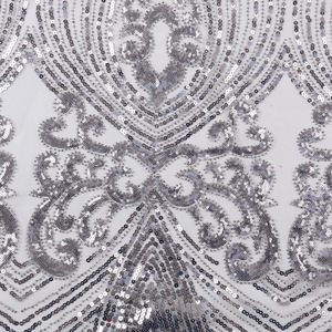 Nhà Máy Bán Buôn Sang Trọng 3D Vàng <span class=keywords><strong>Sequins</strong></span> Thêu Pháp Làm Cỏ Lưới Ren Vải Cho Phi Bridal - Product Image 6