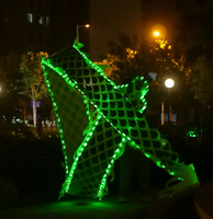 Danse du dragon lumineuse LED rouge, jaune, bleue, verte pour jardin et place publique