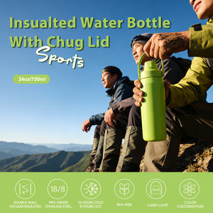 Bouteille d'eau isotherme en acier inoxydable pour la randonnée, le vélo, la gym, les exercices, avec logo personnalisé, pour les voyages et les sports - Product Image 4