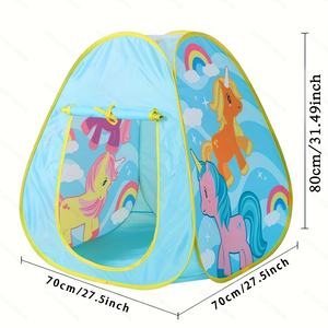 Tente de jeu pliable pour enfants, respirante, intérieure et extérieure, avec motifs de dinosaures et d'unicorns, tente <span class=keywords><strong>pop</strong></span>-up pour cadeau de Noël ou d'Halloween - Product Image 4