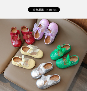Children's Princess <b>Shoes</b> Flat <b>Shoes</b> Spring and Summer Children's Fashion Bowknot Dress <b>Shoes</b> - Product Image 2