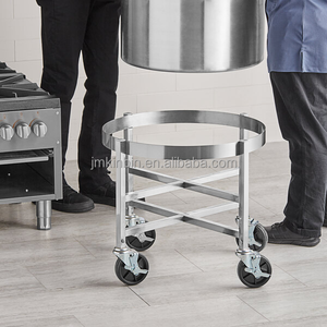 Chariot à roulettes en acier inoxydable pour marmites, support de transport et de stockage pour grandes marmites de cuisson commerciales - Product Image 4