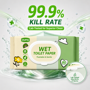 OEM ODM 80 Lingettes Humides OUPAI pour Toilettes, Lingettes Sanitaires Humides, 99,9% Anti-Germes, Testées en Laboratoire, Lingettes Humides Antibactériennes Jetables dans les Toilettes - Product Image 4