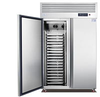 Réfrigérateur commercial haute performance R404A à 2 portes en acier inoxydable, avec insert de plateau vertical, pour cuisine d'hôtel