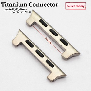 Adaptateur de barre à ressort en alliage de titane de grade 2, connecteur ultra large compatible avec <span class=keywords><strong>Apple</strong></span> <span class=keywords><strong>Watch</strong></span> 42 44 45 46 49 mm, <span class=keywords><strong>bracelet</strong></span> de montre universel DIY - Product Image 2