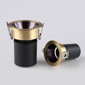 Placage de cuivre de luxe réglable anti-éblouissement Cri 95 intégré étanche LED plafonnier hôtel plafond réglable Cob tube lumière - Product Image 3