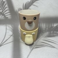 Nouveauté Pot de fleurs en céramique en porcelaine mignon Canard jaune Ours brun Design personnalisable Taille Couleur Maison Jardin Extérieur/Intérieur