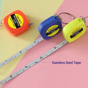Mètre Ruban Rétractable Personnalisé avec Logo, en Acier Inoxydable et Plastique, Motif Cercle Simple, Porte-clés Sûrs, Promotionnel - Product Image 3