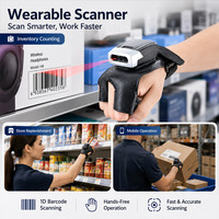 Lecteur de codes-barres portable pour WMS, lecteur annulaire mains libres, 30 % plus rapide pour la picking en logistique d'entrepôt, OEM