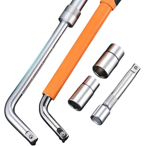 Clé à pneu de voiture télescopique à levier long, outil de démontage de roue, jeu de clés à douille croisée, poignée télescopique anti-dérapante - Product Image 3