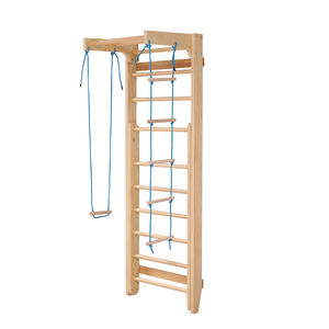 Aire de jeux intérieure pour enfants bébé enfants cadres d'escalade en bois massif ensemble de jouets avec toboggan en bois balançoire escalade - Product Image 6