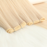 Genius-Extension de Cheveux Naturels Remy, Cheveux Vierges Russes, Super Double Dessinés, Trame Blonde, Invisible, #1001