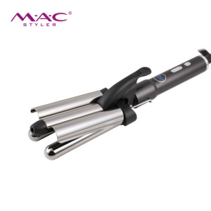 <span class=keywords><strong>MAC</strong></span> Rizador de Pelo de 3 Barriles con Pantalla LCD 450 ° Herramienta de Peinado Profesional de Doble Voltaje (110-240V) con Temperatura Máxima F - Product Image 3