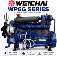 Mesin Diesel Konstruksi Seri Weichai WP6G 92-129kW 123-173HP 6 Silinder 6.75L Turbocharged untuk Peralatan Loader dan Pompa