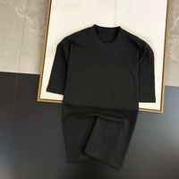 Camiseta de Hombre 2026, Nueva, de Alta Calidad, Verano, Transpirable, Cuello Redondo, Cómoda, Informal, Lisa, Absorbe la Humedad, Estilo Vintage