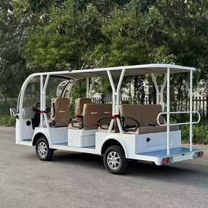 Voiture électrique de tourisme vert clair 4000W, 11-14 places, confortable et sûre pour les voyages en station balnéaire et l'exploration de jardins pittoresques - Product Image 2