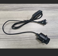 Kit de cordon pour lampe suspendue en textile avec interrupteur marche/arrêt, AC 165-265V, support d'ampoule fileté E27 et prise AU