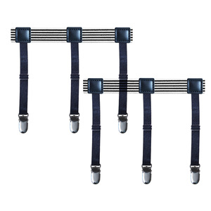 Support de support de queue de chemise de haute qualité <span class=keywords><strong>6</strong></span> clips de boucle de jarretelle anti-dérapant ceinture de jarretière élastique réglable pour les séjours de chemise pour hommes - Product Image 2