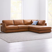FERLY Modernes Design PU-Leder Ecksofa-Set Modulares Sofa Langlebig für Esszimmermöbel