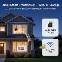 Moniteur bébé intelligent WiFi HC C7 1080P avec écran IPS 4,5 pouces, batterie 3000 mAh, détection de pleurs et de mouvements, alarme d'alimentation, audio bidirectionnel, carte TF 128 Go