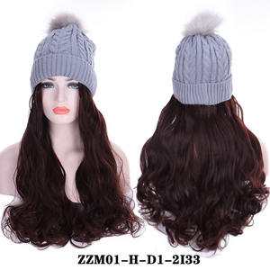 BOBO Hair-Peluca de cabello sintético para mujer, pelo largo ondulado liso, color negro y marrón, resistente al calor, extensión de cabello tejido para Otoño e Invierno - Product Image 6