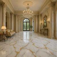 Carrelage en marbre poli 600x600 mm, carrelage en porcelaine émaillée, carrelage en porcelaine antidérapant, aspect marbre