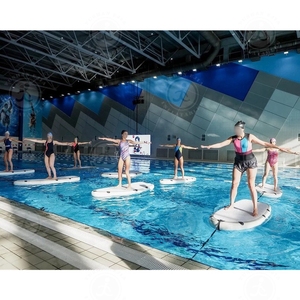 Plateforme flottante gonflable pour yoga sur l'eau, île flottante, ponton, tapis de yoga 220*90*15cm avec EVA - Product Image 6