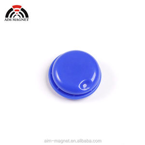 Aimant bouton en PVC nickelé de qualité N35 en néodyme fort personnalisable Utilisation industrielle Aimant permanent AIM Traitement de soudage - Product Image 3