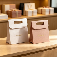 Sacs d'emballage pour bijoux de luxe de haute qualité, sacs en papier pour le shopping avec logo, sacs cadeaux personnalisés, papier texturé épais pour l'emballage