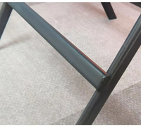 Offres Spéciales en usine Dia80x70cm Table pliante en verre trempé noir galvanisé pour jardin et café