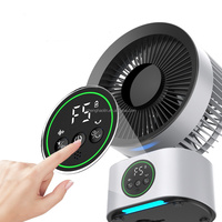 Ventilateur de circulation d'air silencieux à 3 pales, rechargeable, avec commande vocale, USB, pour bureau, mur ou voiture
