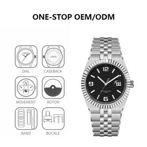 Orologio da <span class=keywords><strong>Uomo</strong></span> <span class=keywords><strong>di</strong></span> Lusso a Marchio Privato OEM <span class=keywords><strong>di</strong></span> Nuovo Design in Acciaio Inossidabile 316L, Impermeabile Fino a 50m, <span class=keywords><strong>Orologi</strong></span> con Logo Personalizzato OEM - Product Image 4
