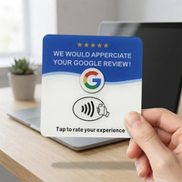 Carte/autocollant PVC (carré/cercle) 13,56 MHz, carte de paiement NFC avec puce NTAG213, matériau en plexiglas/acrylique imperméable