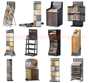 Plaque de métal tour coulissante granit salle d'exposition pierre carrelage tour de pierre artificielle porcelaine mosaïque quartz plancher support présentoir - Product Image 6