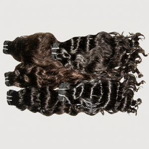 Extensions de cheveux humains Remy de qualité supérieure, tissage de cheveux indiens bruts de marque, 100g, double trame machine - Product Image 1