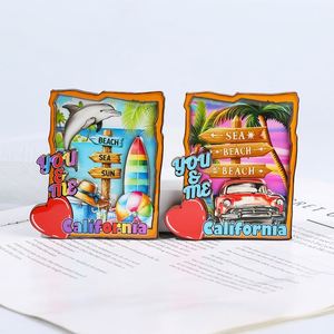 Souvenirs de Californie en gros, aimants de réfrigérateur en bois 3D faits à la main, souvenirs promotionnels à vendre - Product Image 1